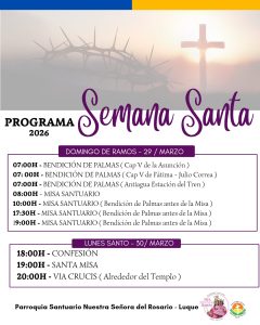 Programa de Semana Santa 2026